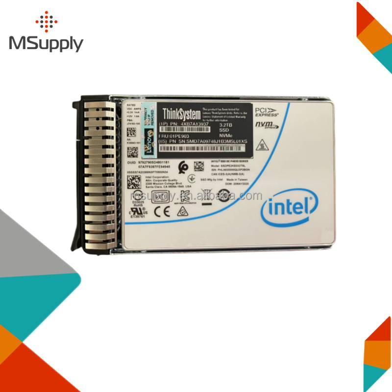 01PE903 4XB7A13937 3,2 TB SSD U2 P4610 твердотельный накопитель SSDPE2KE032T8L NVME