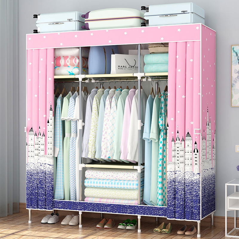 Kainice Source manufacturer Fabric wardrobe foldable simple wardrobe designs wardrobe organizer for home