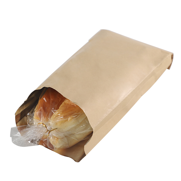 Wholesale BBQ chicken hot food greaseproof takeaway aluminum foil lined disposable paper bag