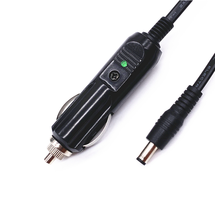 HENG-WELL 12V автомобильный прикуриватель Male Power Supply Charger to DC 5,5x2,1mm Plug Cable for Car