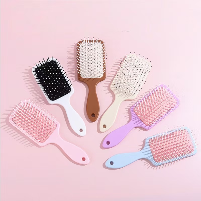 Massage scalp hair styling rounded tooth comb reduces hair loss comfortable grip can be hung home durable airbag comb