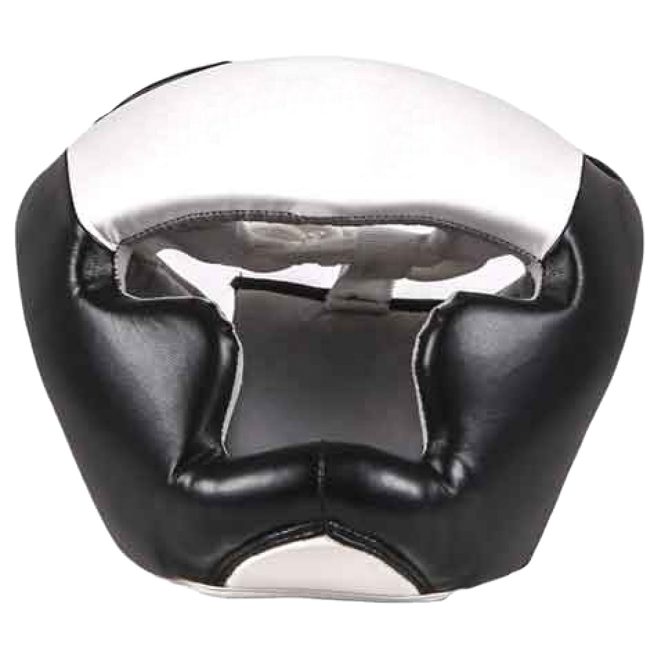Martial Arts Head Guard With Plastic face mask Grill Protector Guard Wrestling Helmet Head Gear Taekwondo PU Extreme Sports