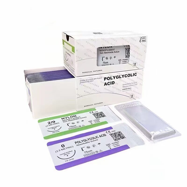 FarmaSino Medical surgical nylon non-absorbable suture materials with suture needles