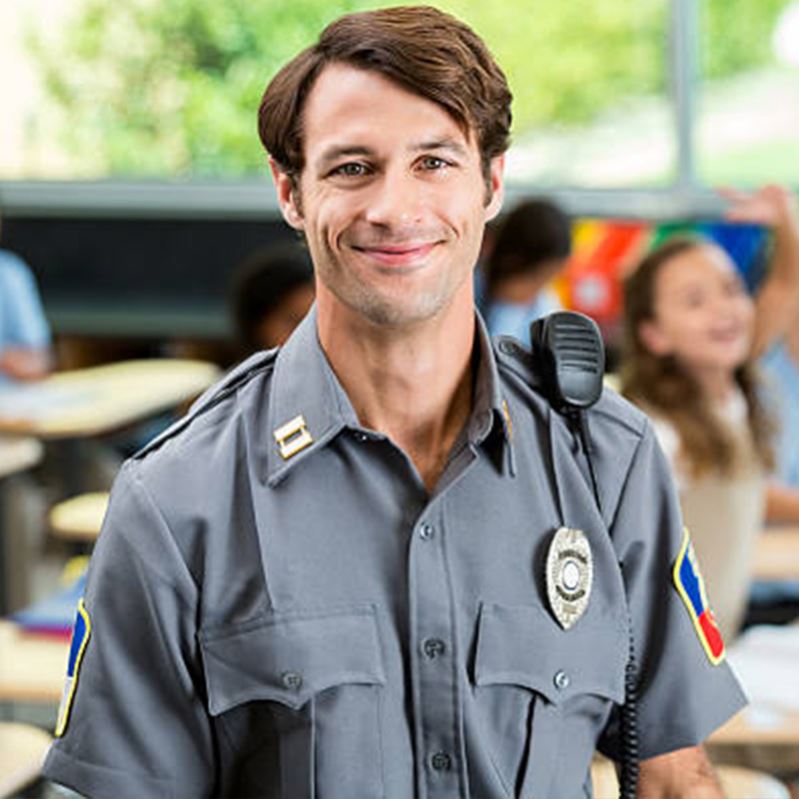 Custom Men Anti-wrinkle Security Guard Operator Tactical T Shirts 200gsm Cotton Blue Polo Shirt WIth Pencil Pocket & Logo Patch
