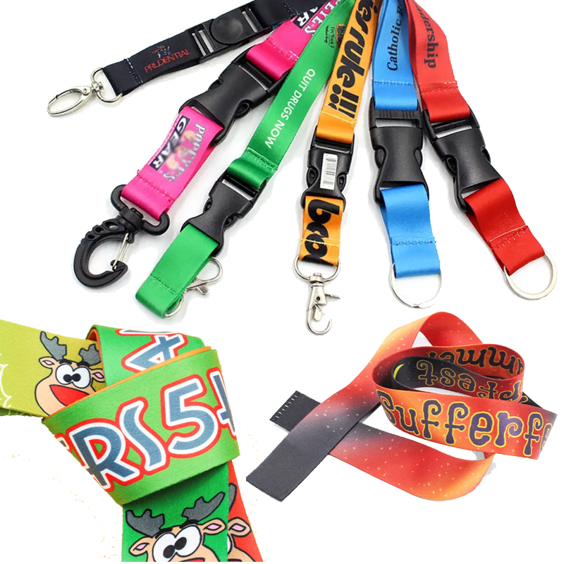 Lanyard Card Holder Promotional Neck Heat Transfer Printing Keys Nylon Phone Custom Keychain Logo Polyester Lanyards