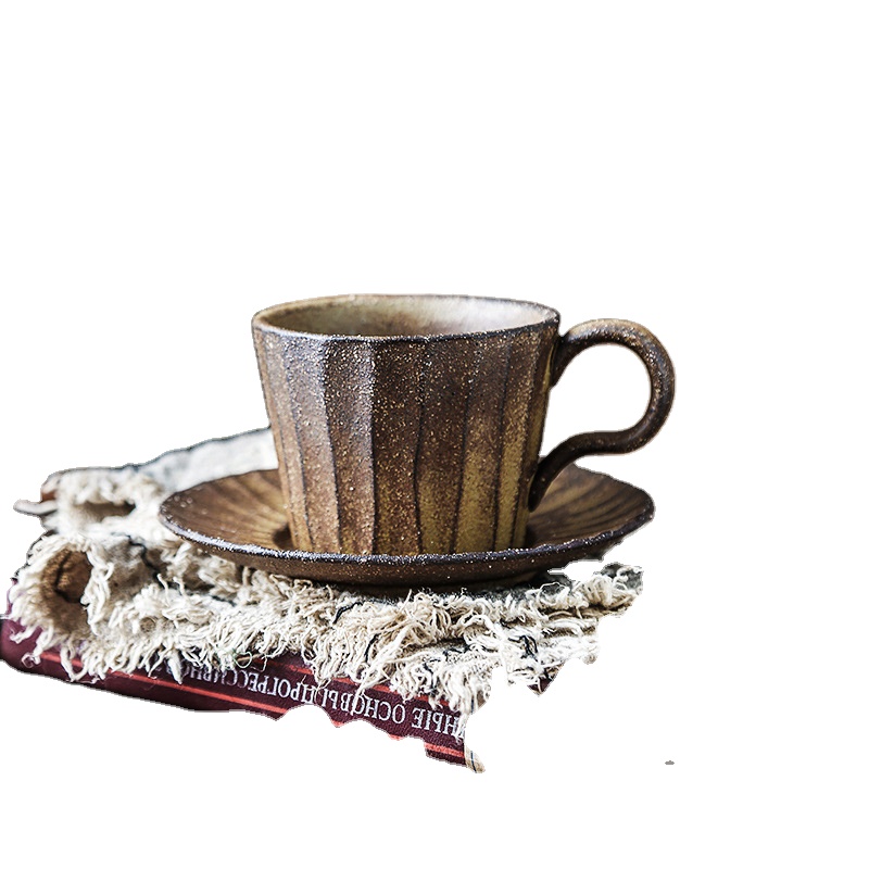 Household Japanese Tableware Ceramic Coffee Mugs with Saucer 200ml Cup