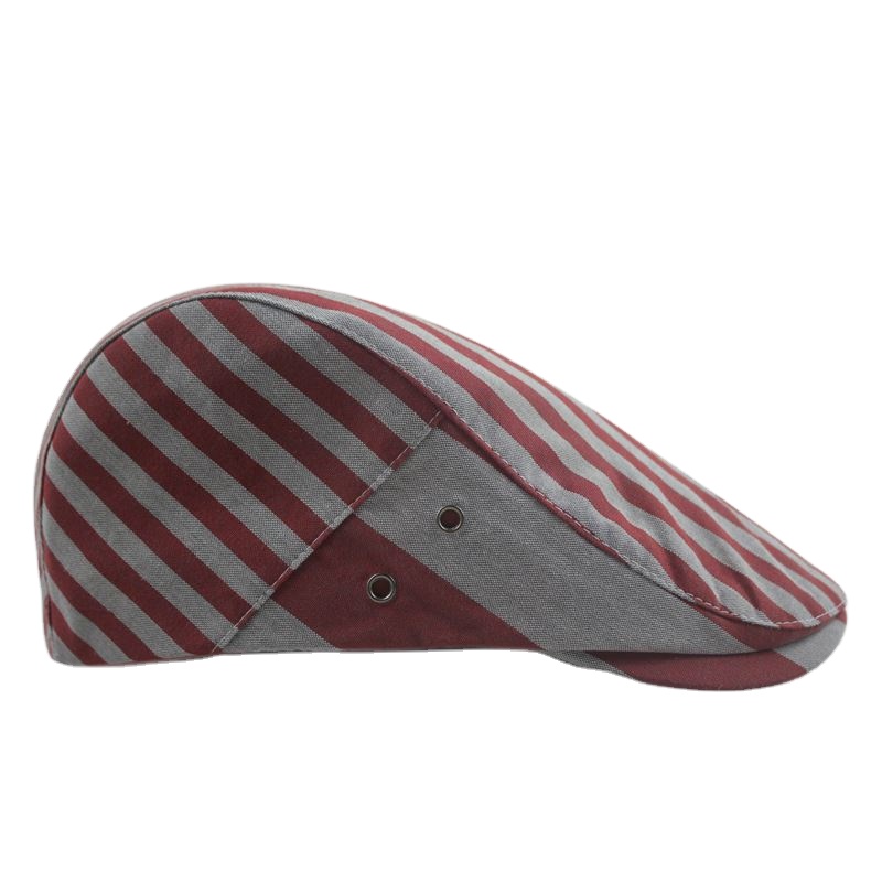 Autumn Winter Fashionable Duckbill Plaid Duckbill Ivy Hat Stripe Fabric Newsboy Hats