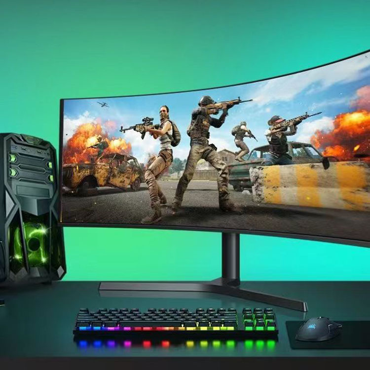 34 дюйма 4K 1800R изогнутый экран 165 Гц 21:9 супер широкий игровой монитор с дыхательным светом