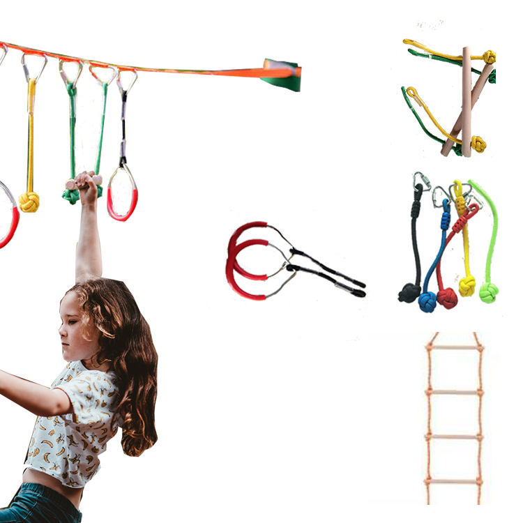 65 футов Slackline аксессуары Модернизированный баланс Fists препятствия ниндзя линия