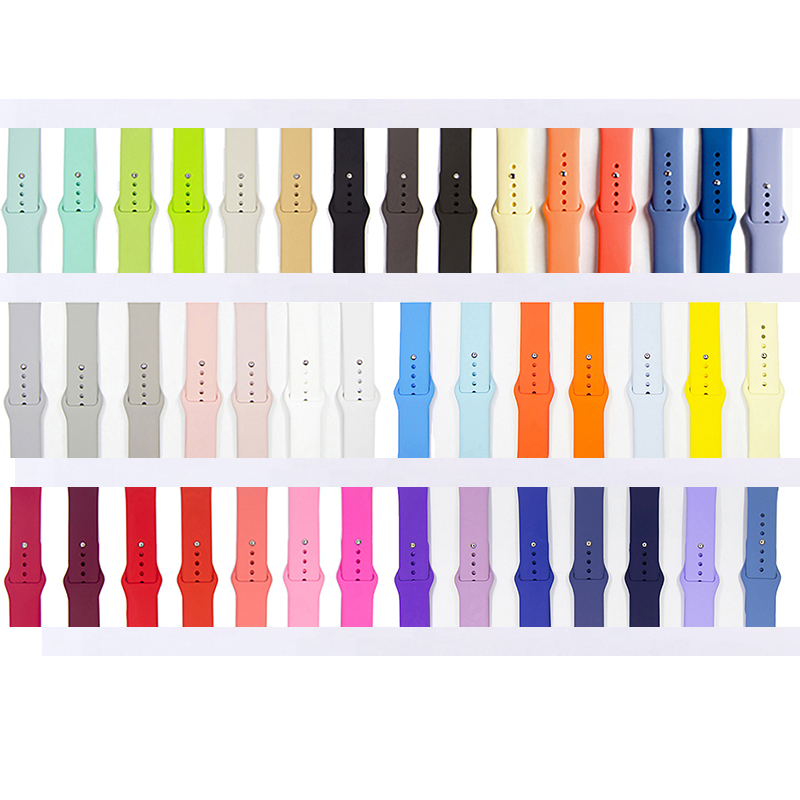 Силиконовый сменный ремешок для Apple Watch series 6 5 4 3 2 для iwatch band спортивный ремешок для iWatch аксессуары