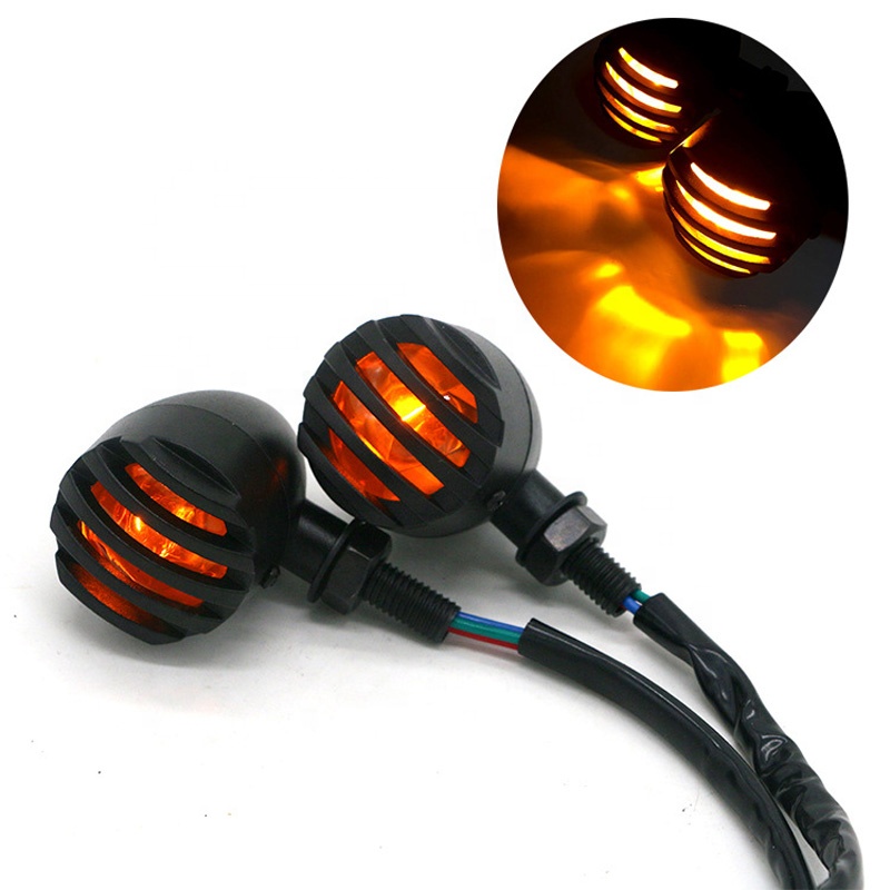 Motorcycle Turn Signal Indicator Light Lamp For Harley Chopper Bobber CAFE RACER