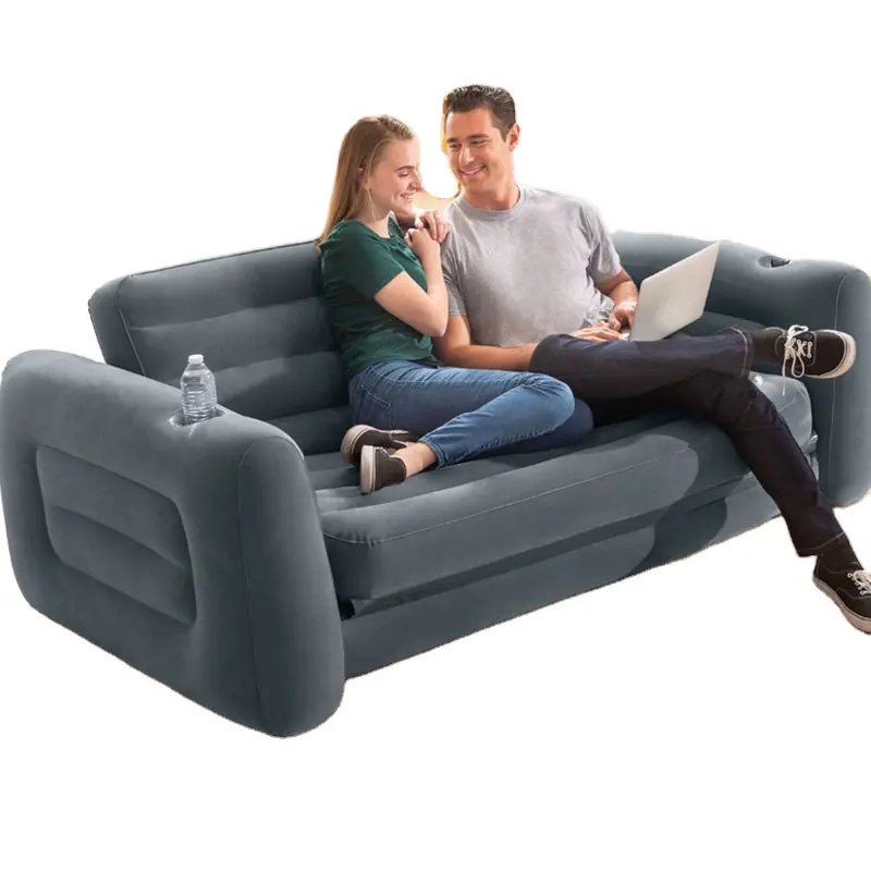 2021 new arrival comfortable Inflatable Sofa Bed Air Lounge Modern Living Room Sofa Bedroom Furniture Soft Couch,sofa Bed
