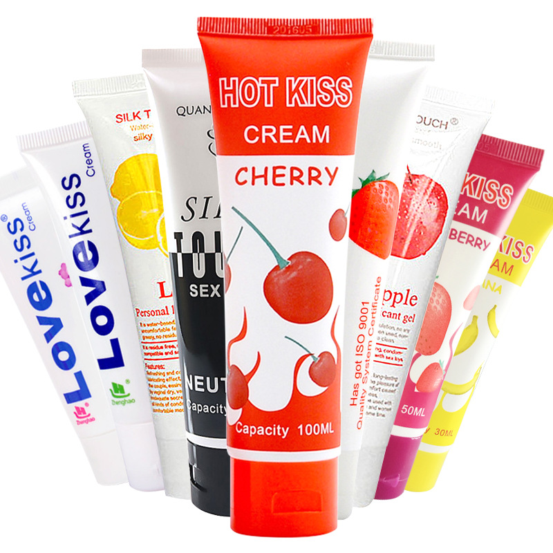 50ml Sex Products Anal lube Edible Cherry Cream Lubricant Personal Body Sex Lubricants Oral Sex Vaginal for Women Couples