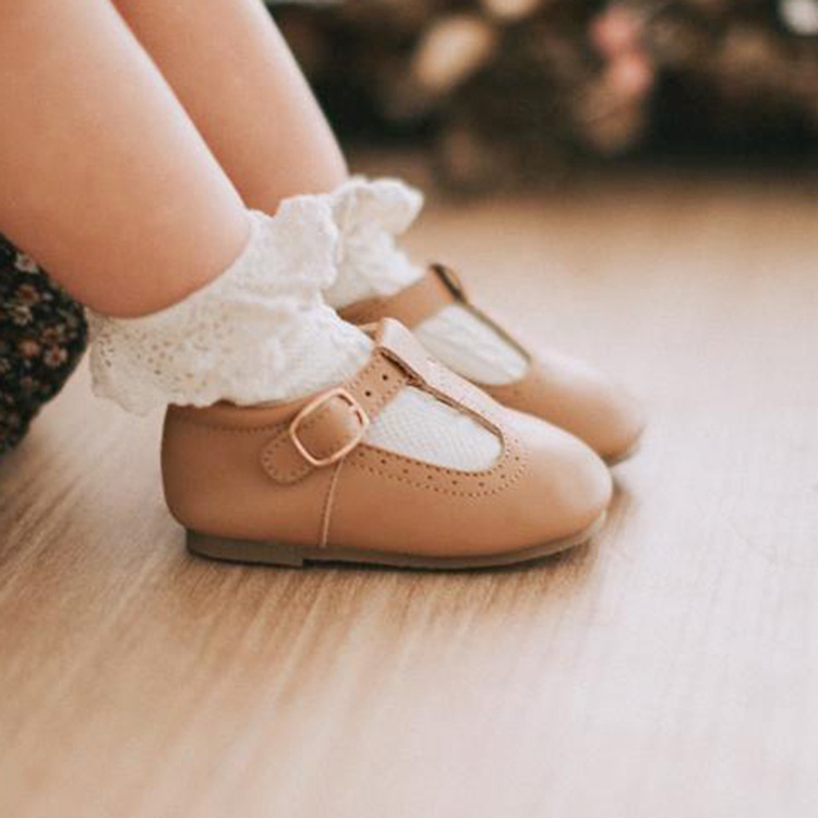 Summer Princess Leather Black Girl Bowknot Children Dress Shoes Flamingo Top Party COW