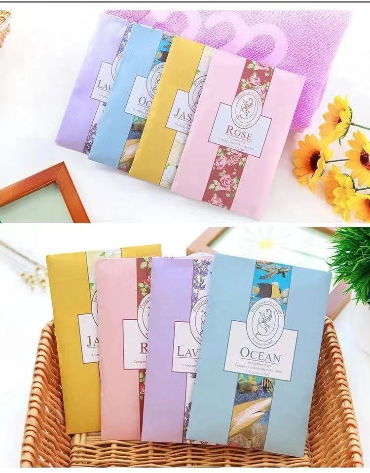Factory Direct Multi Scents Natural spice vermiculite envelope Plastic Hook lavender scented bedroom hanging sachet bag sachet