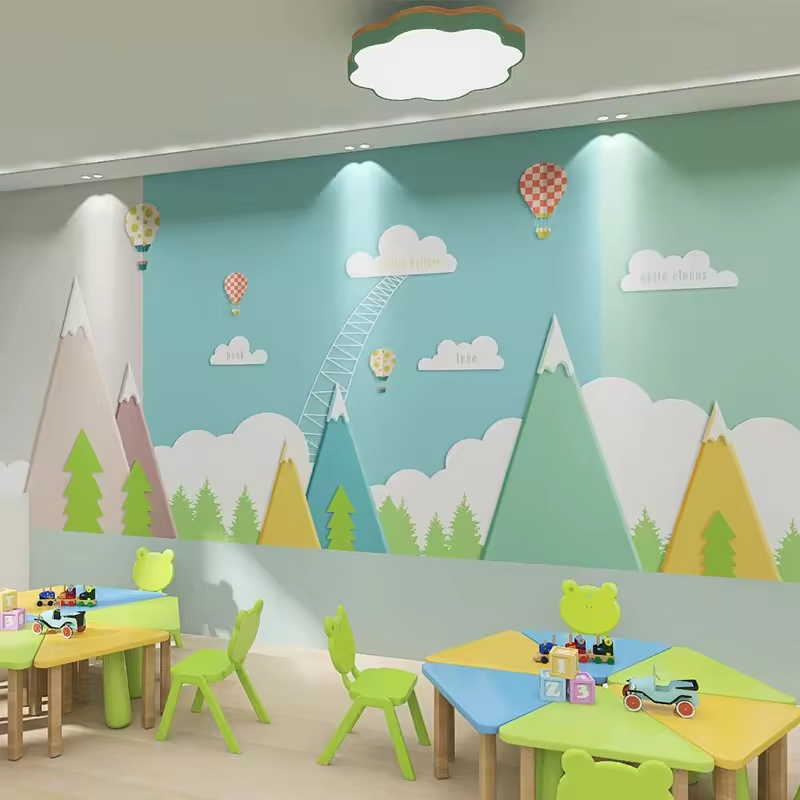 Children's Room Wallpaper Child Playground Parts Amusement Park Kindergarten Classroom Background Wall Training Wallpaper