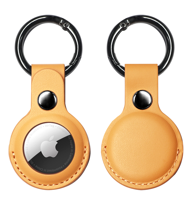 Лидер продаж на Amazon, кожаный чехол для AirTag для Apple AirTag, держатель для отслеживания, кожаный чехол с петлей и кольцом для ключей