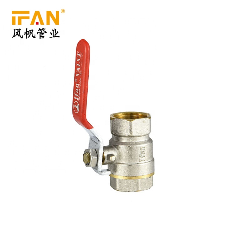 Ifan Factory Wholesale Double Color 1/2 Inch Water Valve Brass Ball Valve