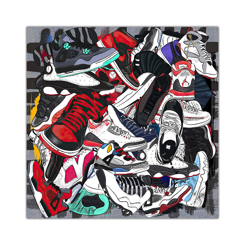 Custom hot sell wall art home decor photo The shoes picture printed art canvas painting