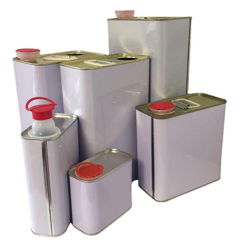 500ML/1L/2L/3L/4L/5L square motor oil printed metal tin can