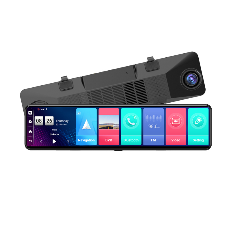 Новейший Android 8,1 Dash Cam 12-дюймовый автомобильный Dvr 4 г ADAS зеркало заднего вида 1080P видеорегистратор с двумя объективами 1080P камера заднего вида GPS