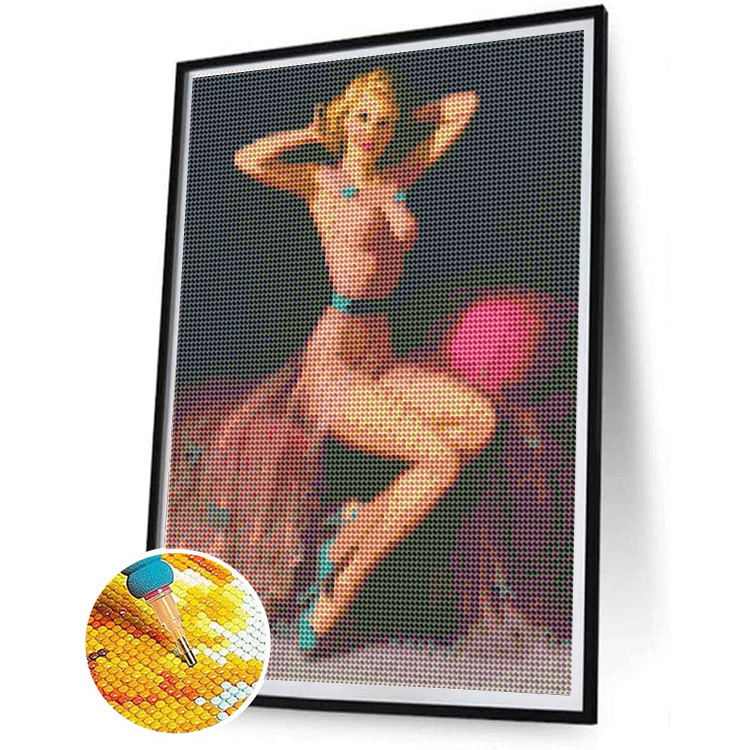 DIY full drill diamond painting home decoration art gift canvas art painting oriental nude sexy painting 5D nude girl picture