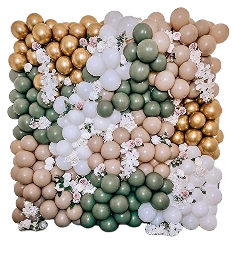 2021 new arrival wholesale olive green theme latex balloon wall decoration
