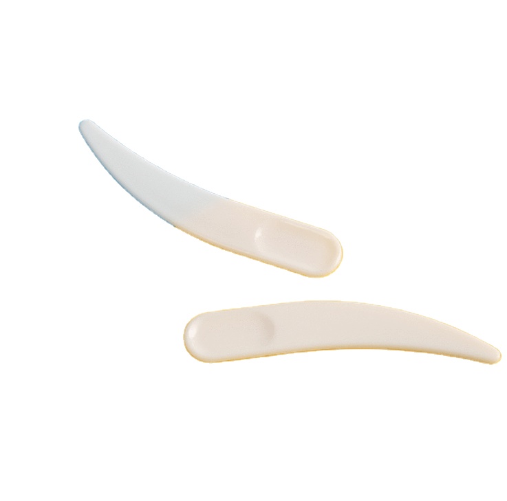 6*1cm mini cosmetic cream moon falcate shape plastic spatula facial spatula cosmetic