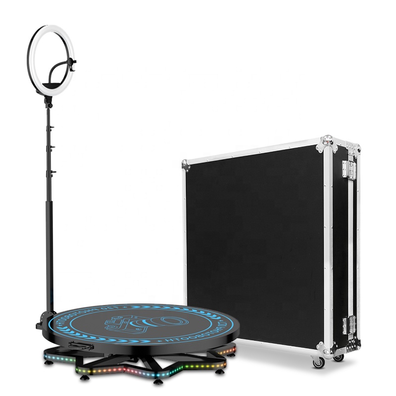 80 Flight Case 360 Photo Booth Automatic Photobooth Machine Video Camera Photo Booth US Overseas Warehouse