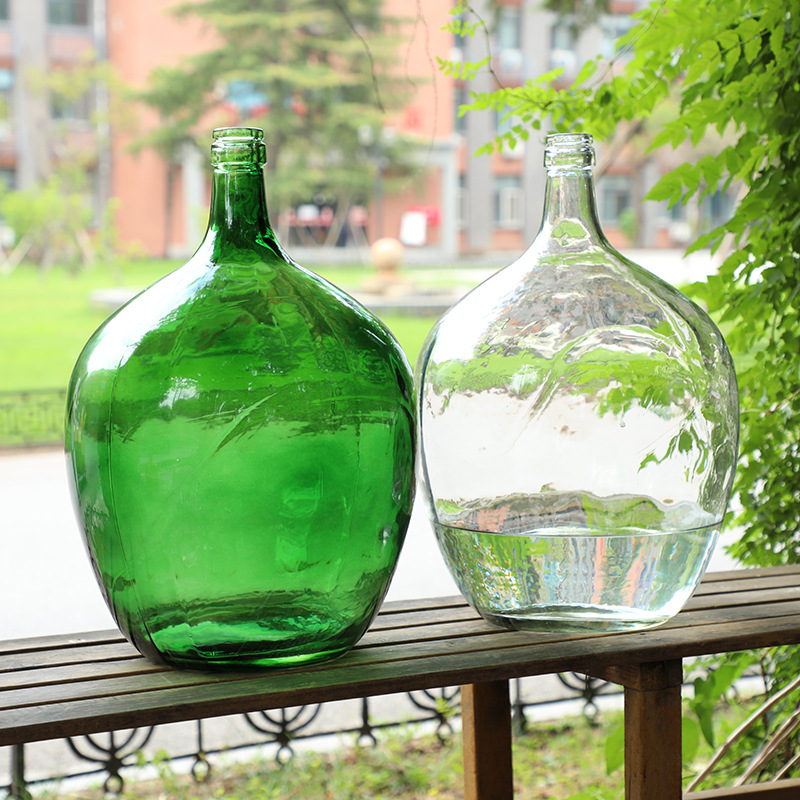 Big Belly Round Multi-Color Glass Floor Vase For Home Decor Nordic Glass & Crystal Vases