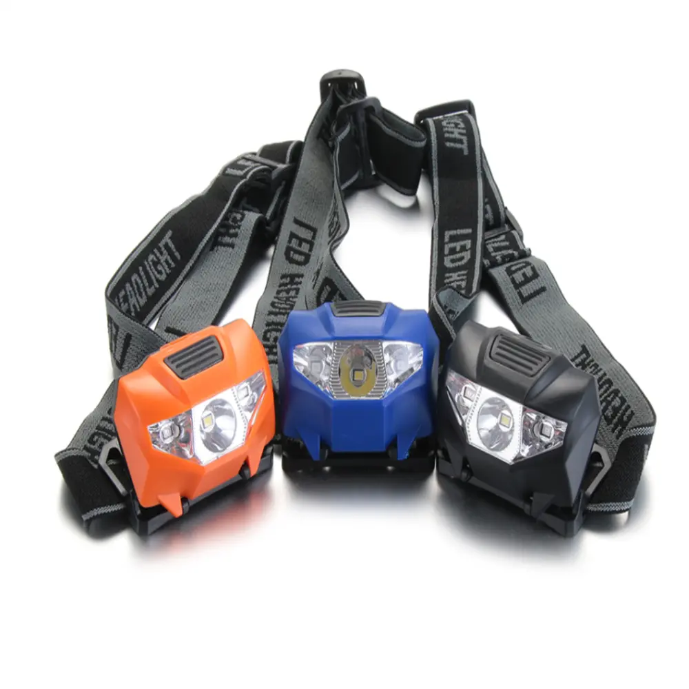 3LED Mini Headlight Waterproof Flashlight Hunting User External Supplies 3 Colors