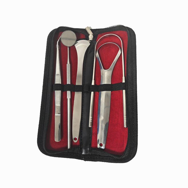 Stainless Steel Dental Hygiene Kit with Unique Design Deep Cleaning Scaler and Tongue Cleaner for Teeth Care