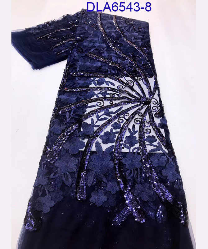 Top selling nigeria lace fabric african embroidered french lace bridal flower pattern sequins lace 5yards
