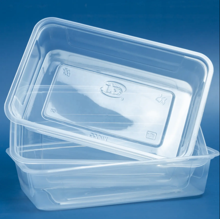 Disposable Rectangle Shape Plastic Box With Lid For food Customized PP Plastic