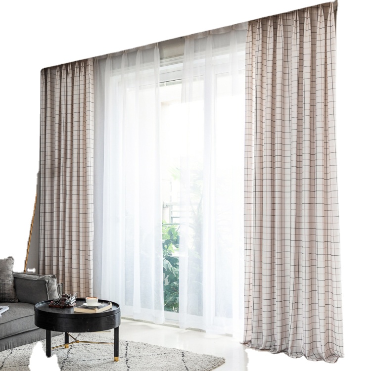 Hotel Office Custom Decoration Livingroom Legant Blackout White Cotton Nordic Wedding Home Curtain