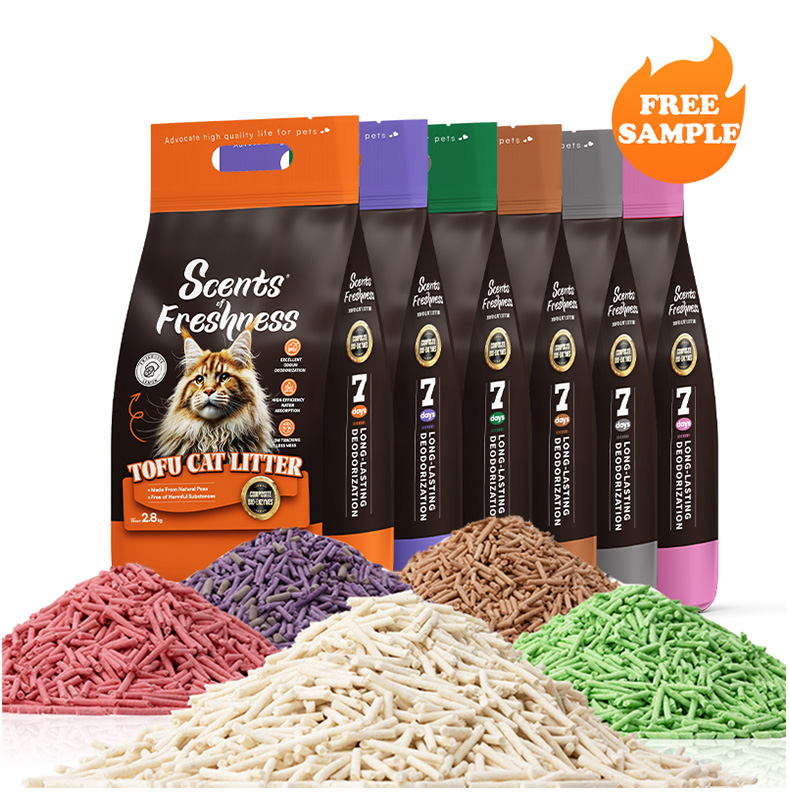 Factory Best Tofu Cat Litter Sand OEM Original Unscented Odor Control Flushable Fast Clumping Tofu Cat Litter
