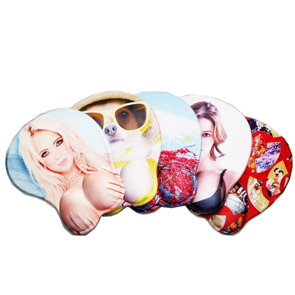 Custom Logo Printed Rubber Mouse Pad with Wrist Rest