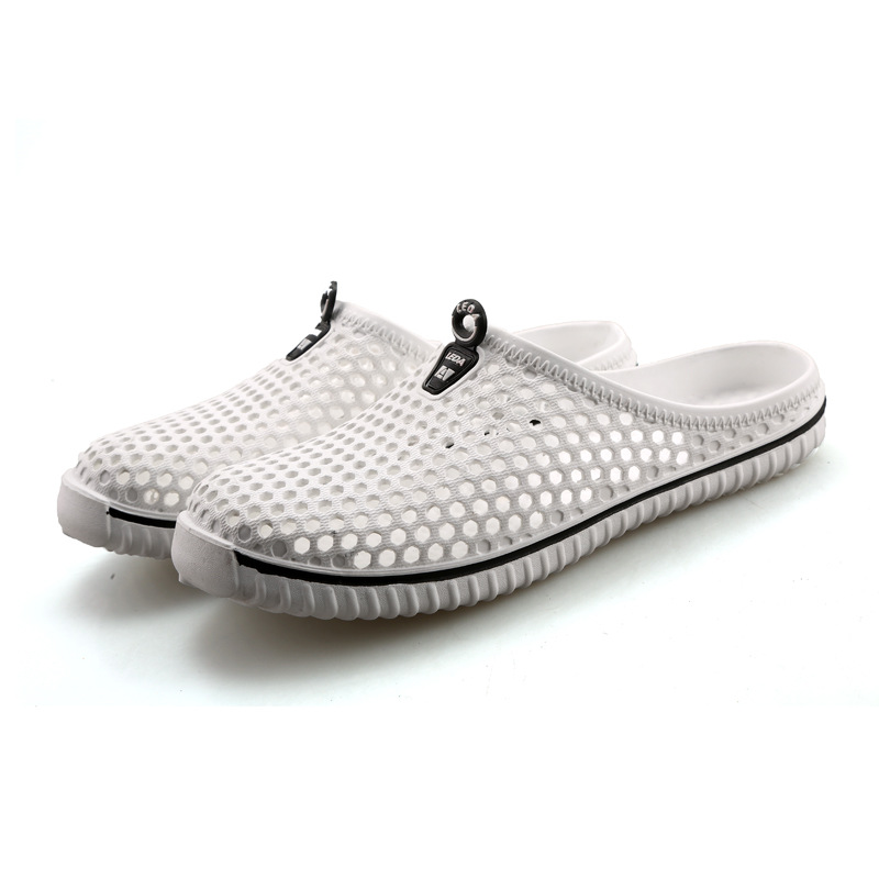 Custom Model Couple Sandals Breathable Half Drag Hole Slippers Casual Anti-Slip Fashion Outdoor Beach Shoes