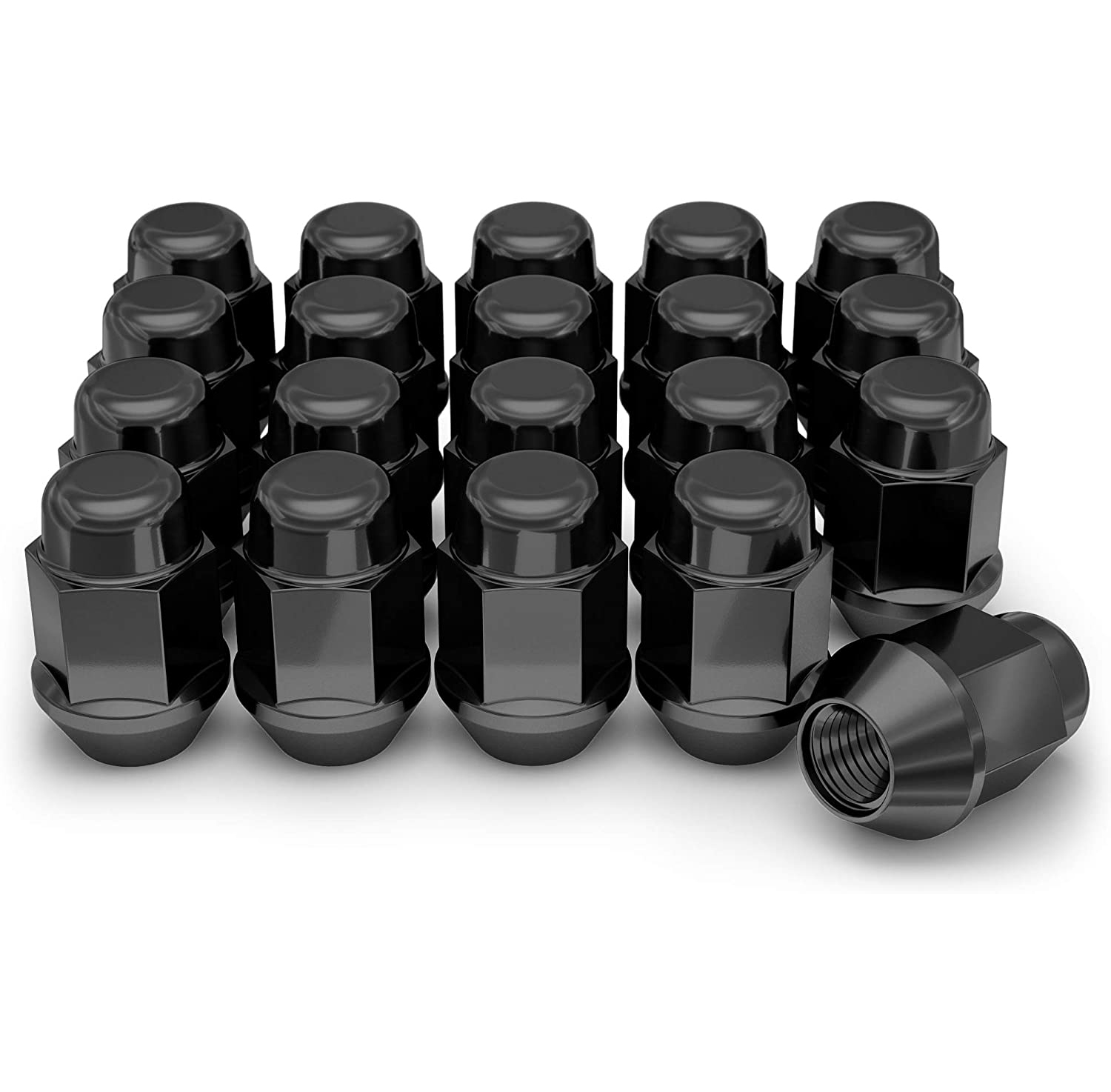 20 шт Черный конический роликовый подшипник хромистой стали M12x1.50 желудь колесные гайки