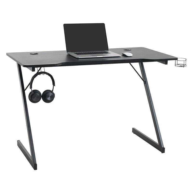 Hot Selling Z Shape Metal Frame Computer Gaming PC Desk Table with Headphone Rack and Cup Holder