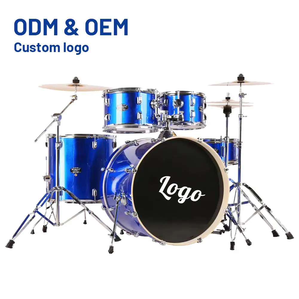 High Quality Enjoy Maple Adult Jazz Classic Drum 4 Cymbal 5 Drum With Stool 5 Colors