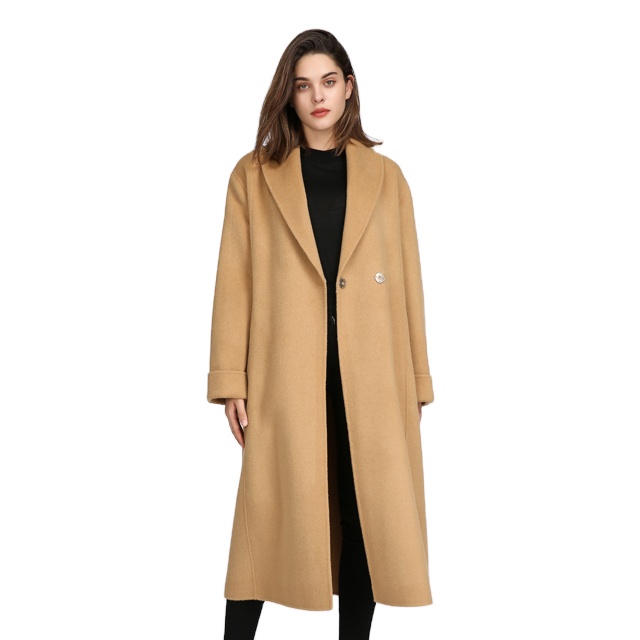 2021 Customized wool ladies de mujer woolen overcoat female plus size and long jacket winter trench coat for women