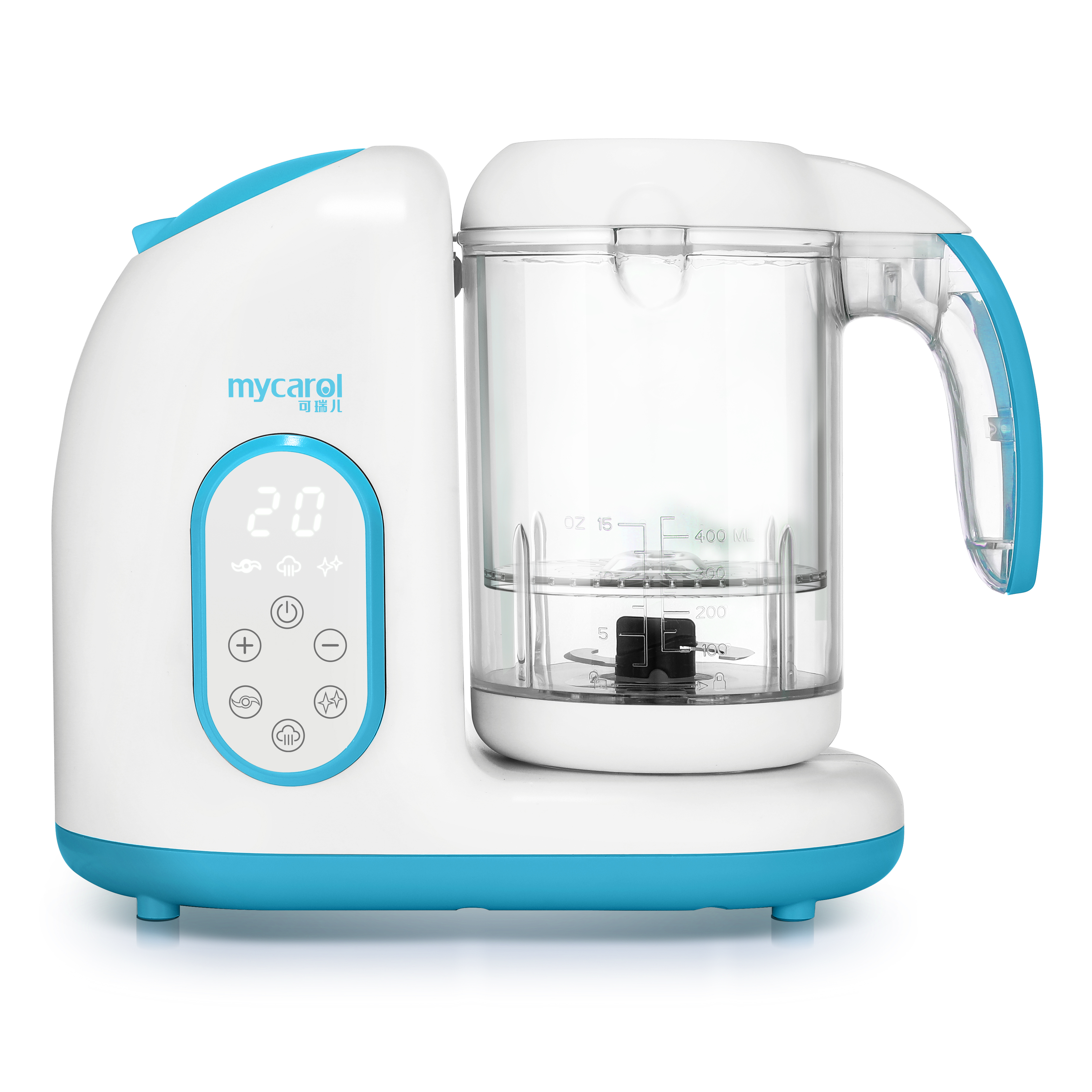Digital Touch LCD Baby Food Maker Processor Timing Sterilizer Function Baby Food Blender And Steamer