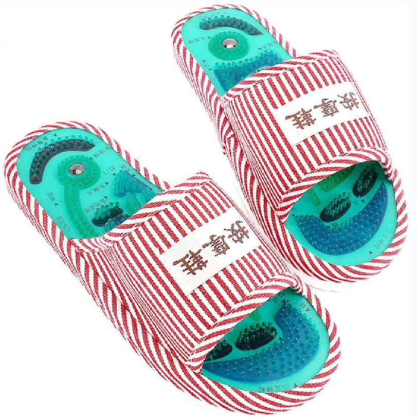 Generic 220V : Health care Tai acupuncture massage slipper men and women's foot massage slippers Massager Slipper 25cm