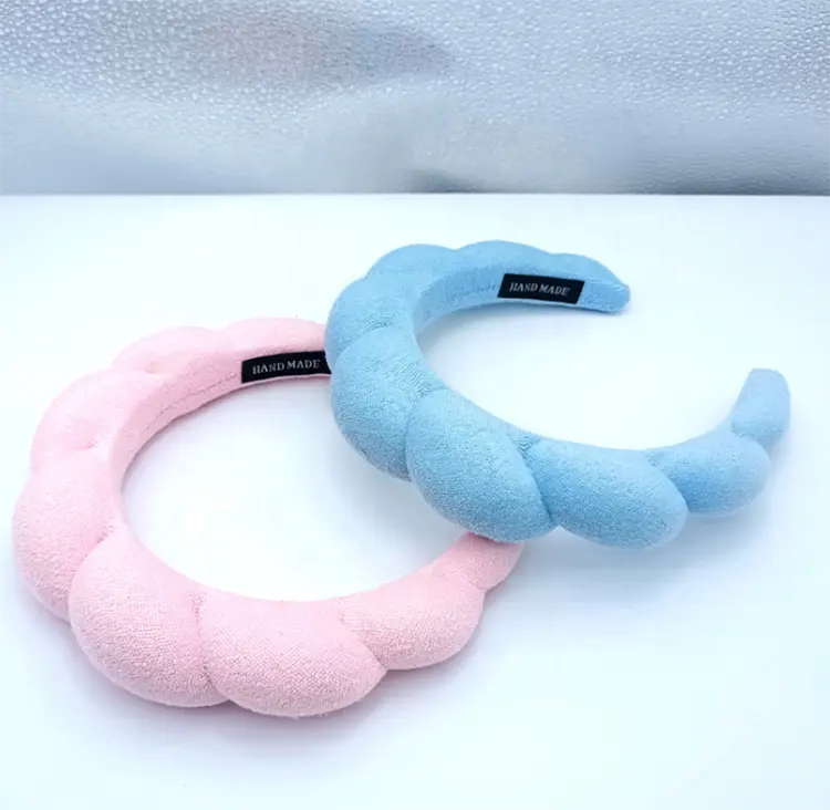 New hand-made twist sponge hair band European and American high quality towel flannelette head twist head band