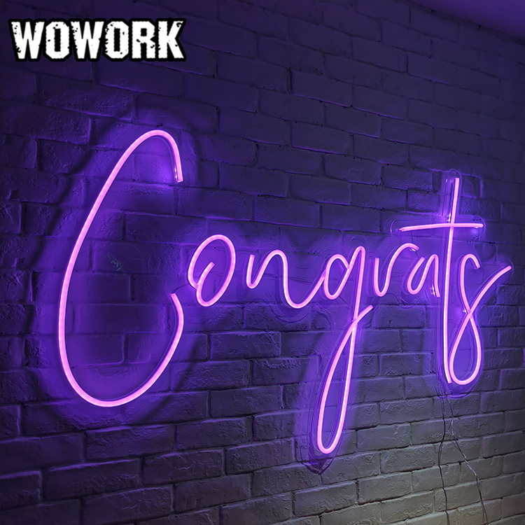 2021 год, WOWORK fushun, оптовая продажа, современные неоновые персонализированные светодиодные usb-светильники для украшения свадьбы