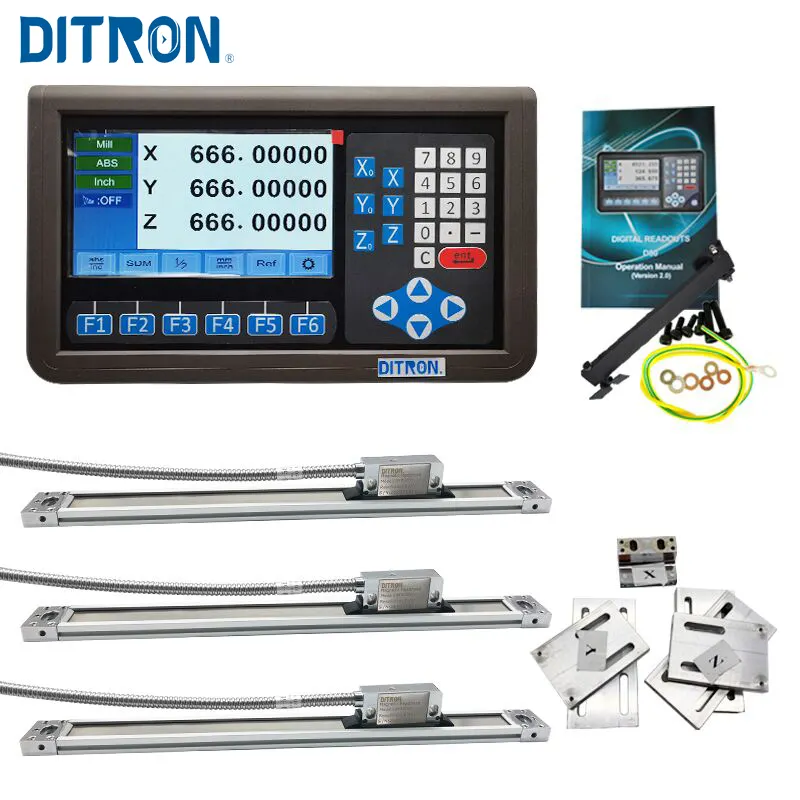 2/3/4 Axis Ditron LCD DRO 50-3000mm Magnetic Scale Digital Readout Dro Manufacturer with RPM Function