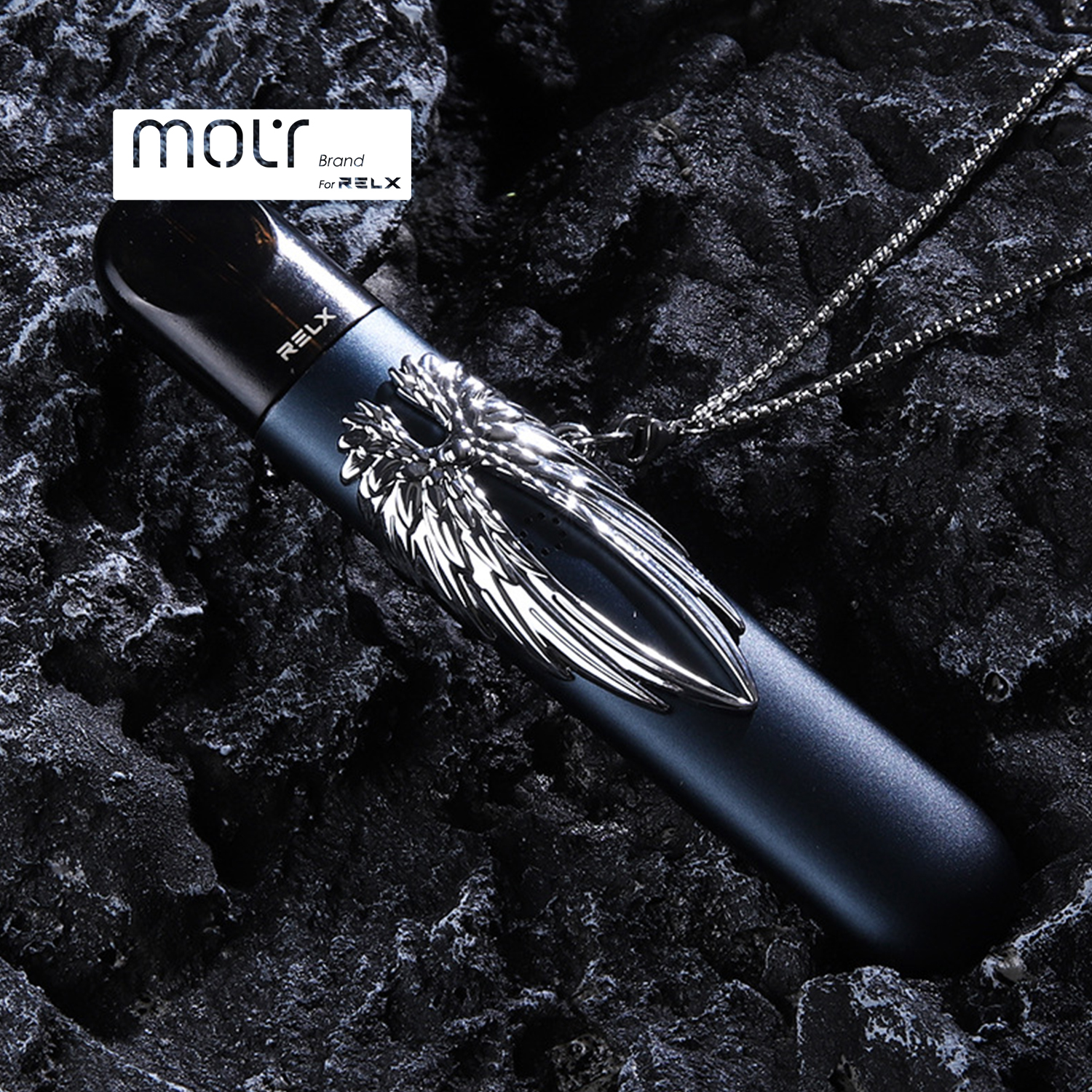 Molyvape 2021 Metal Angel Wings Relx Case Vape Lanyard Support Customization Oem Odm Vape Accessories For Relx