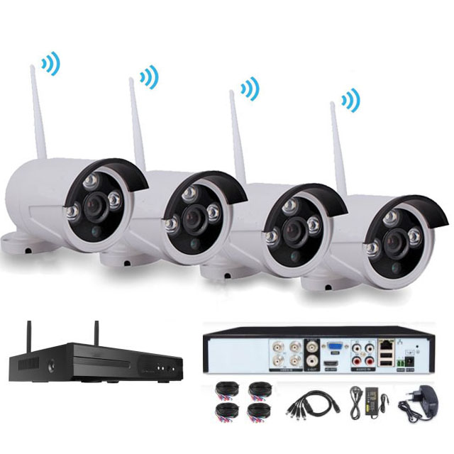 4-канальная 1080P 2MP система видеонаблюдения NVR Kit беспроводная WiFi Ip-камера наружная водонепроницаемая IP66