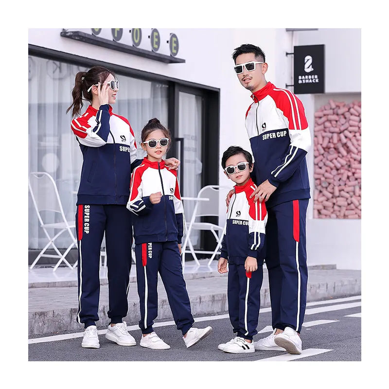 2020 fall new parent-child clothing long sleeve sportswear suit fashion mommy and me family matching tracksuit set